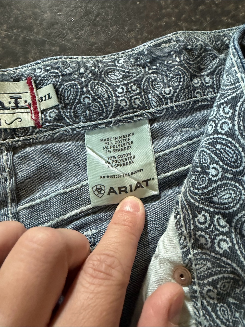 Ariat REAL Denim Womens Bootcut Jeans Size 31L Blue Mid Rise Western - Picture 10 of 12